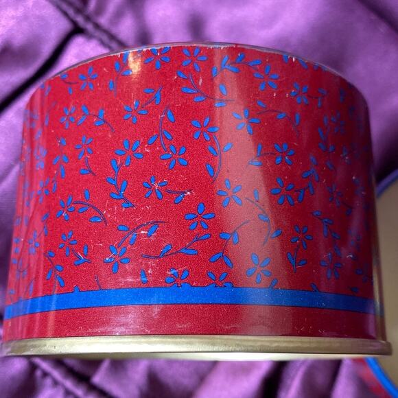 Kitty Cat Tin White Gray Vintage Round Blue Eye Trinket Decor Hallmark Taiwan - Picture 7 of 8